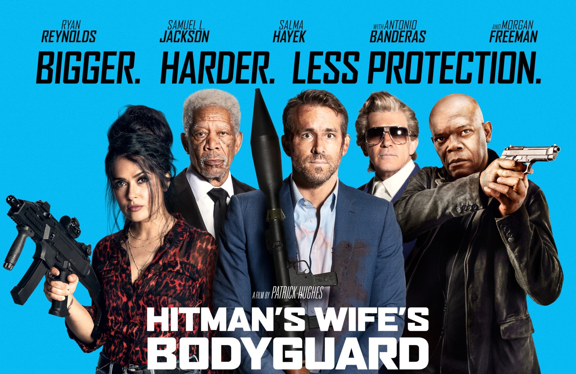  Póster decorativo de la película de la guardaespaldas de la  esposa del Hitman's Bodyguard Póster de la película de arte de la pared  Cuadro Cuadro Unframe: 60 × 35.4 in 