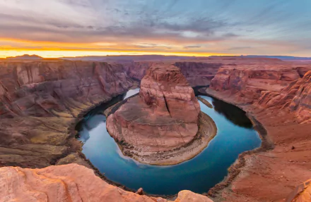 Arizona colorado river canyon nature Horseshoe Bend HD Desktop Wallpaper | Background Image