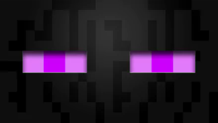 Hd desktop wallpaper featuring the iconic purple-eyed Enderman from Minecraft set against a dark, minimalist background.