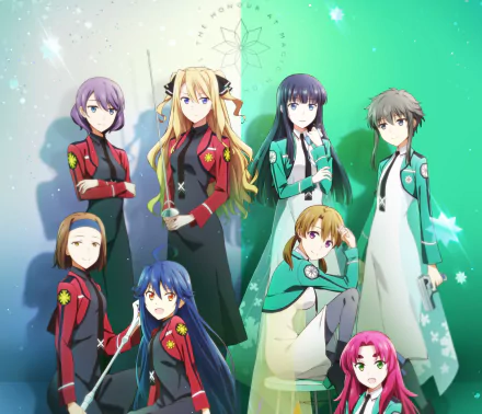 Tsukushiin Touko Mizuo Saho Mitsui Honoka Kitayama Shizuku Shiba Miyuki Kanou Shiori Isshiki Airi Akechi Eimi Anime The Honor Student at Magic High School HD Desktop Wallpaper | Background Image