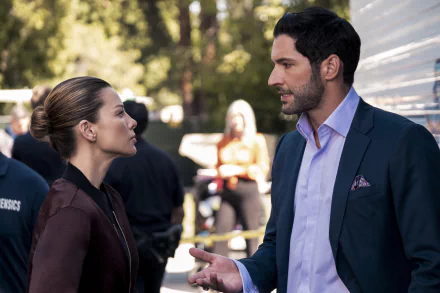 Tom Ellis Lucifer Morningstar Lauren German Chloe Decker TV Show Lucifer HD Desktop Wallpaper | Background Image