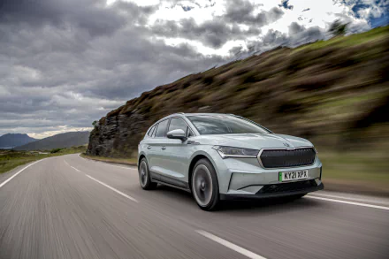 electric car SUV vehicle Skoda Enyaq iV 80 HD Desktop Wallpaper | Background Image