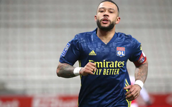 Olympique Lyonnais soccer Dutch Memphis Depay Sports HD Desktop Wallpaper | Background Image