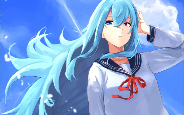 aqua hair school uniform Vivy (Vivy: Fluorite Eye's Song) Anime Vivy: Fluorite Eye's Song HD Desktop Wallpaper | Background Image