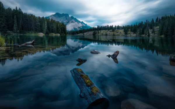 nature Jasper National Park Canada reflection lake HD Desktop Wallpaper | Background Image