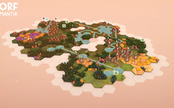 video game Dorfromantik HD Desktop Wallpaper | Background Image