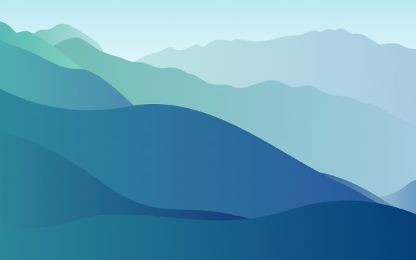 Artistic Mountain Minimalist Blue HD Wallpaper | Background Image