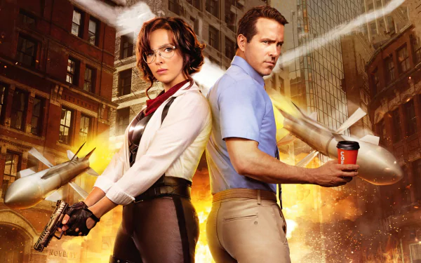 Ryan Reynolds Jodie Comer movie Free Guy HD Desktop Wallpaper | Background Image