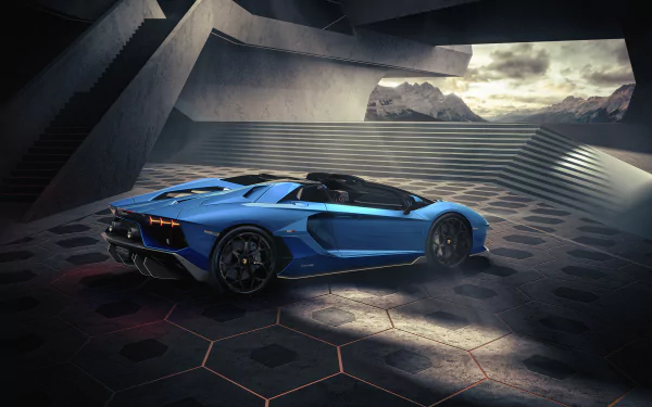  Blue 2021 Lamborghini Aventador LP 780-4 "Ultimae" Roadster (LB834)