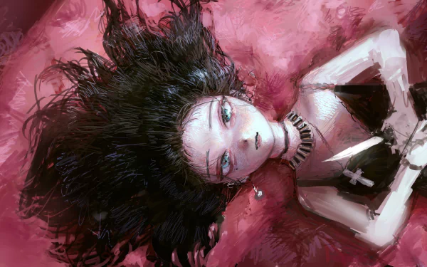 black hair fantasy woman HD Desktop Wallpaper | Background Image