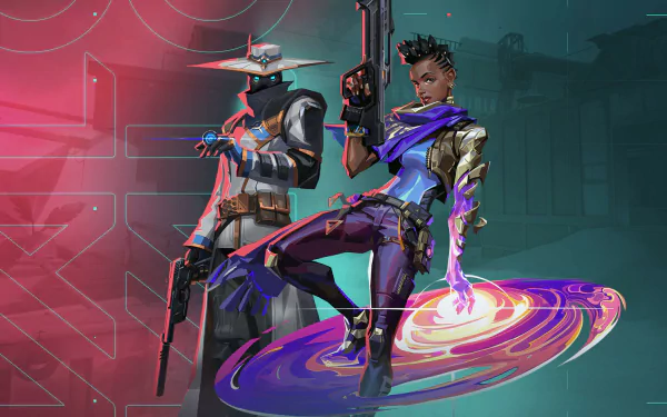 Astra (Valorant) Cypher (Valorant) video game Valorant HD Desktop Wallpaper | Background Image