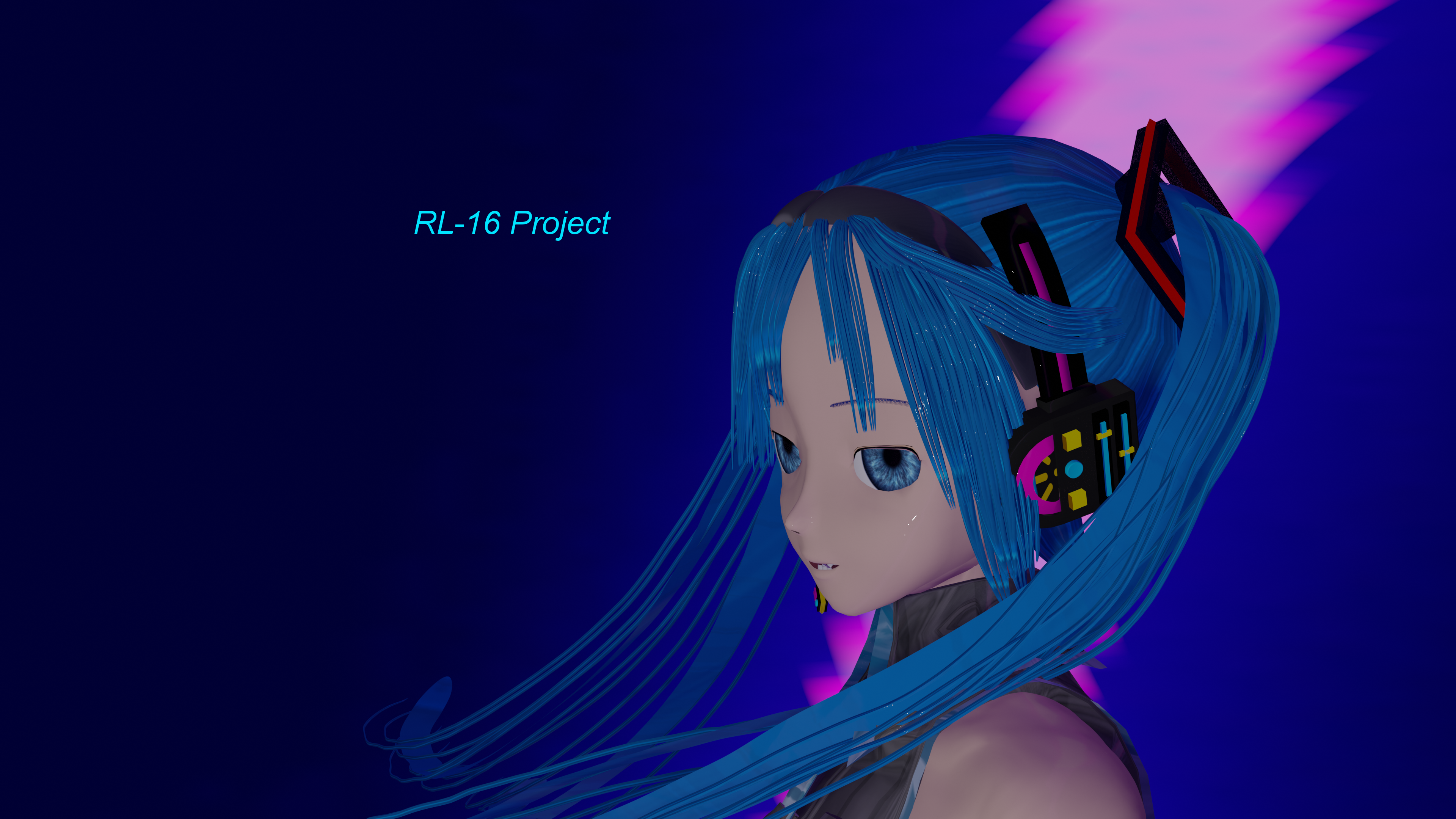 Hatsune Miku Blender Hair by RL-16 Project