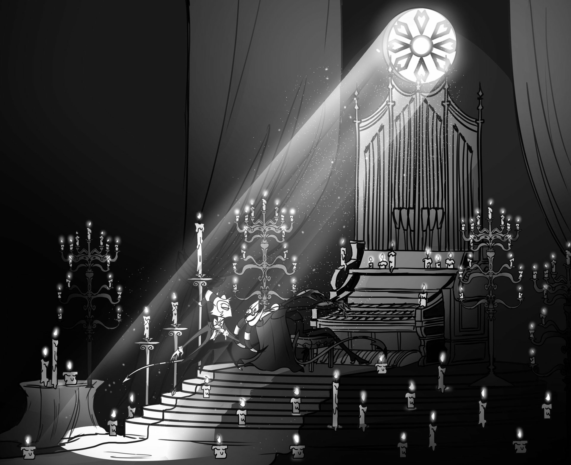 Download Moxxie (Helluva Boss) Blitzo (Helluva Boss) TV Show Helluva Boss HD Wallpaper