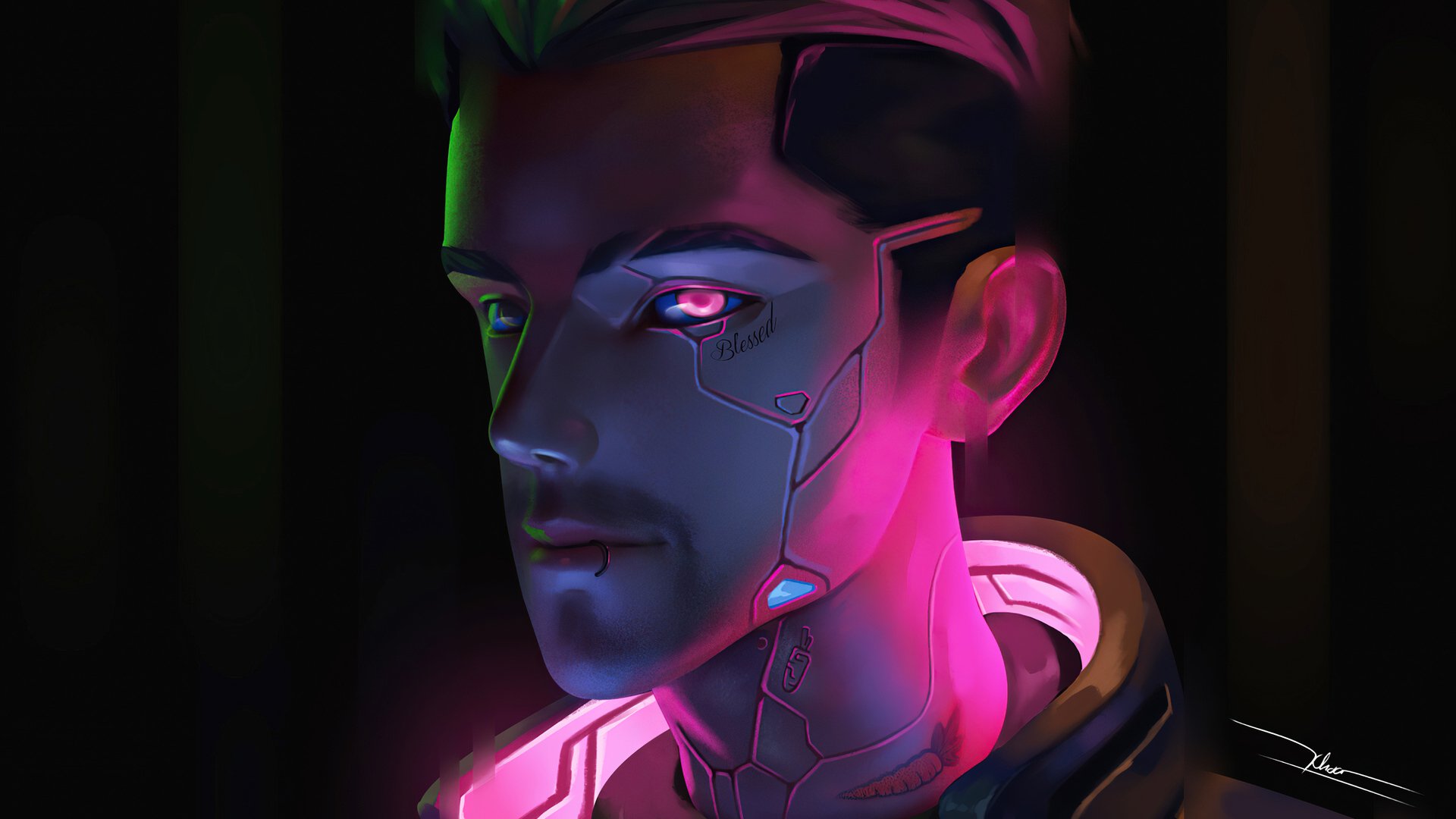 Download Cyborg Sci Fi Cyberpunk HD Wallpaper by Nguyễn Khoa