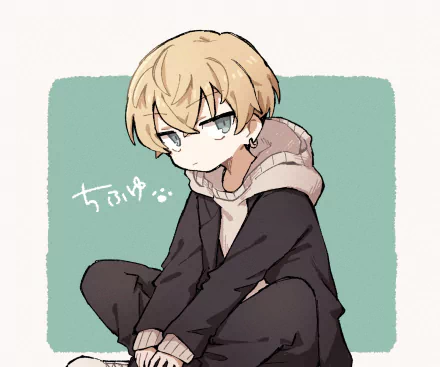 Chifuyu Matsuno from Tokyo Revengers depicted in anime style, featured as an HD PC desktop wallpaper with a calm, muted background.