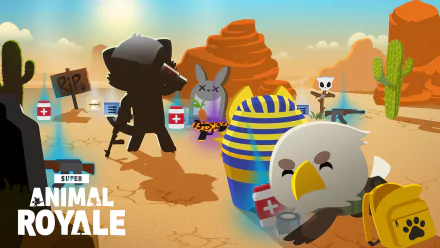 video game Super Animal Royale HD Desktop Wallpaper | Background Image