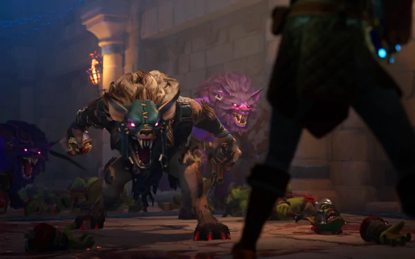 HD wallpaper featuring intense Orcs Must Die! 3 game action scene for desktop background.