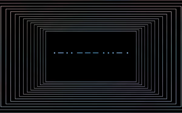 Artistic minimalist 4K Ultra HD PC desktop wallpaper featuring concentric rectangular lines forming a tunnel effect on a black background.