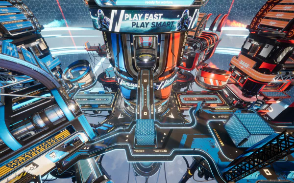 HD Splitgate game arena with vibrant graphics for desktop wallpaper and background.