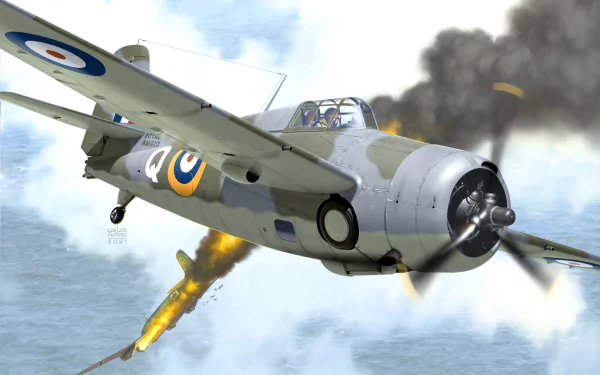 warplane military Grumman F4F Wildcat HD Desktop Wallpaper | Background Image