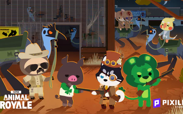 video game Super Animal Royale HD Desktop Wallpaper | Background Image