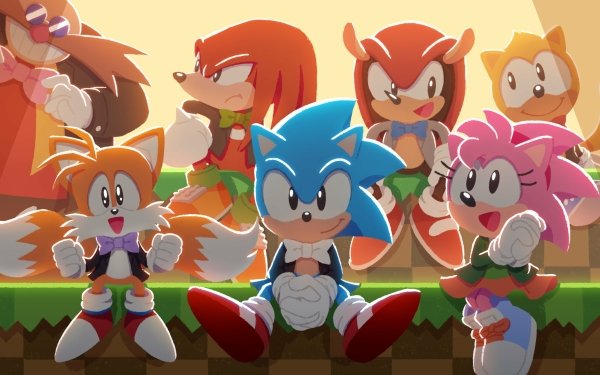 Video Game Sonic the Hedgehog Sonic Miles 'Tails' Prower Amy Rose Knuckles the Echidna Ray the Flying Squirrel Mighty the Armadillo Doctor Robotnik Classic Sonic Sonic Channel HD Wallpaper | Background Image