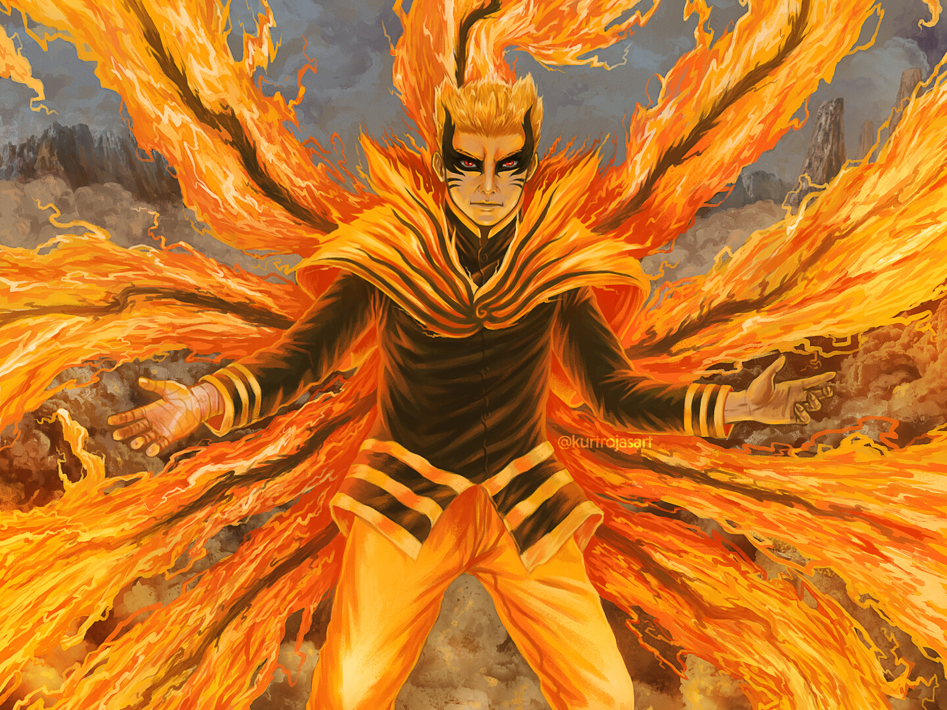 Download Baryon Mode (Naruto) Naruto Uzumaki Anime Boruto HD Wallpaper