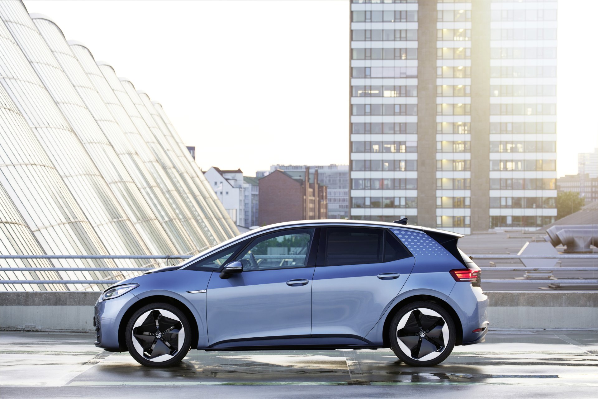 Download Compact Car Electric Car Volkswagen ID.3 Pro S Vehicle Volkswagen ID.3 4k Ultra HD Wallpaper