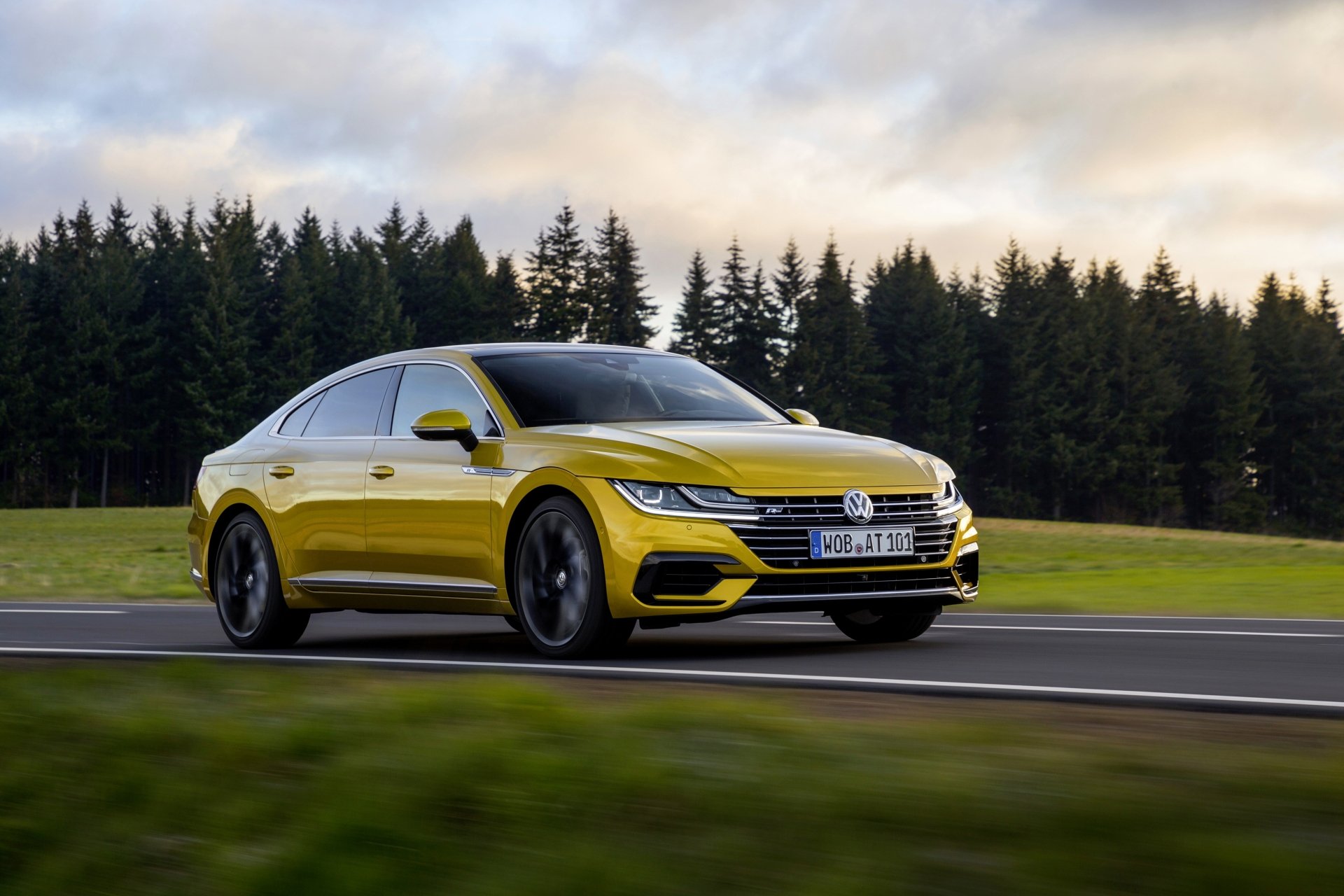 Download Compact Car Volkswagen Arteon Vehicle Volkswagen Arteon R-Line 4k Ultra HD Wallpaper