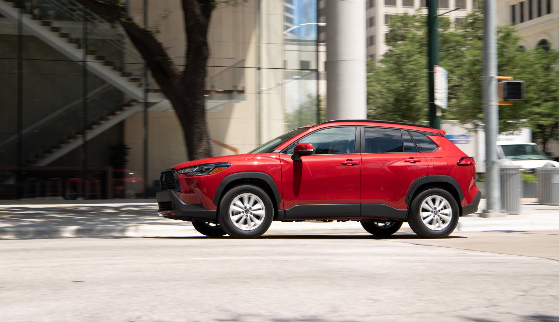 Download SUV Toyota Corolla Cross LE AWD Vehicle Toyota Corolla Cross 4k Ultra HD Wallpaper