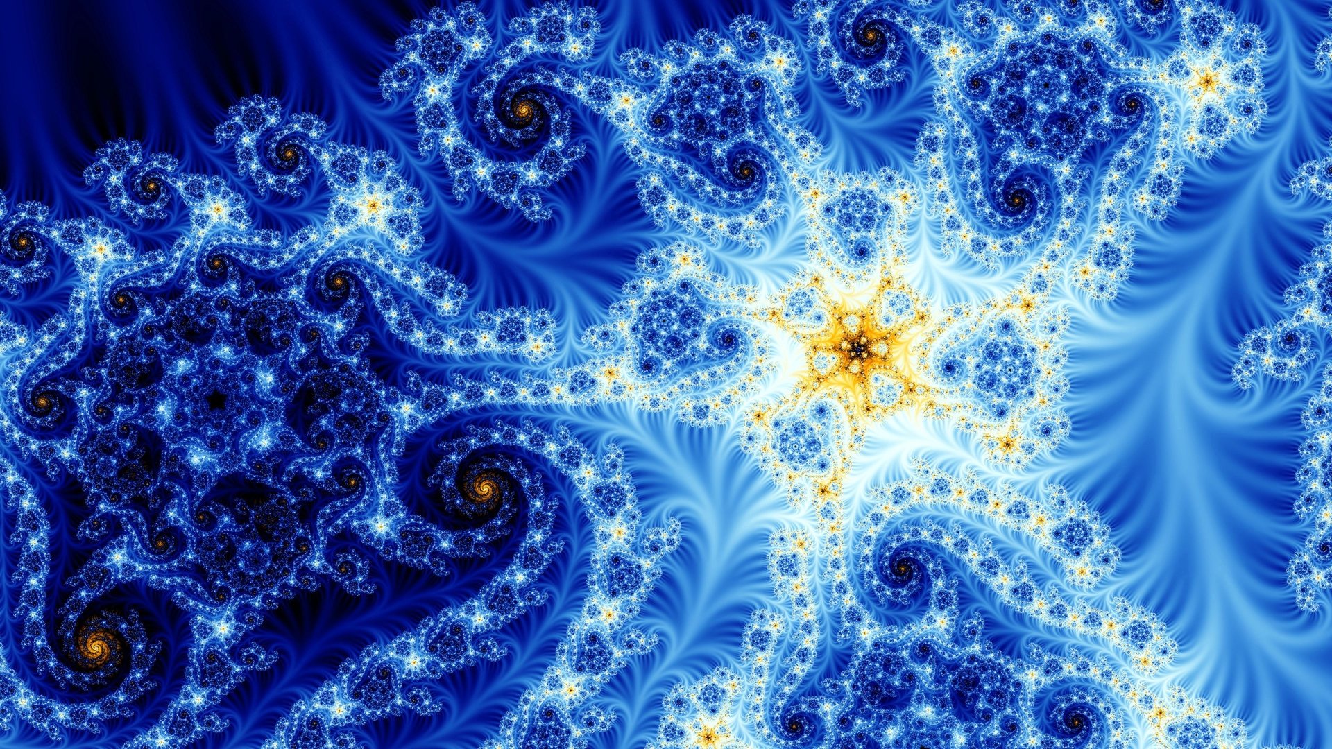 Download Blue Abstract Fractal 4k Ultra HD Wallpaper