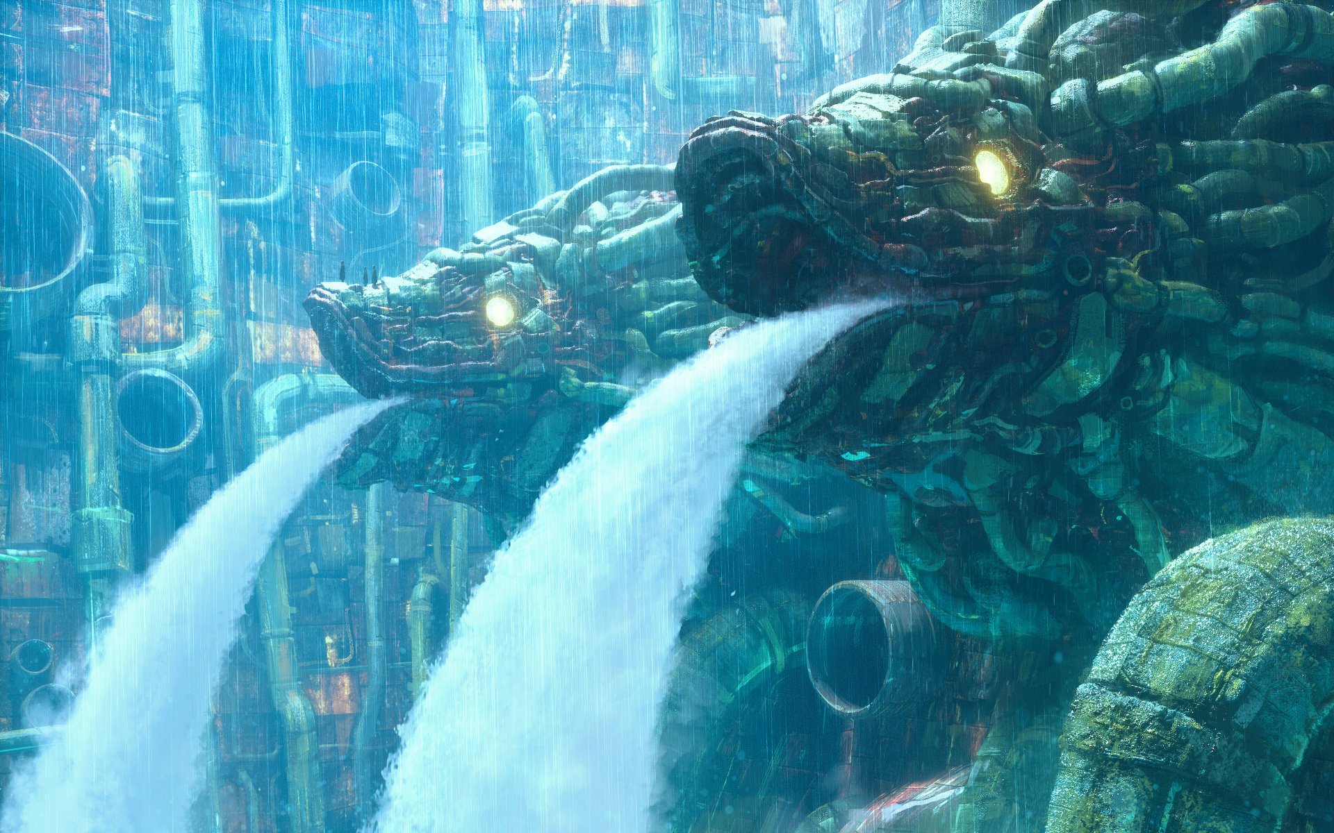 Download Fantasy City Fantasy City 4k Ultra HD Wallpaper by Daniel Liang