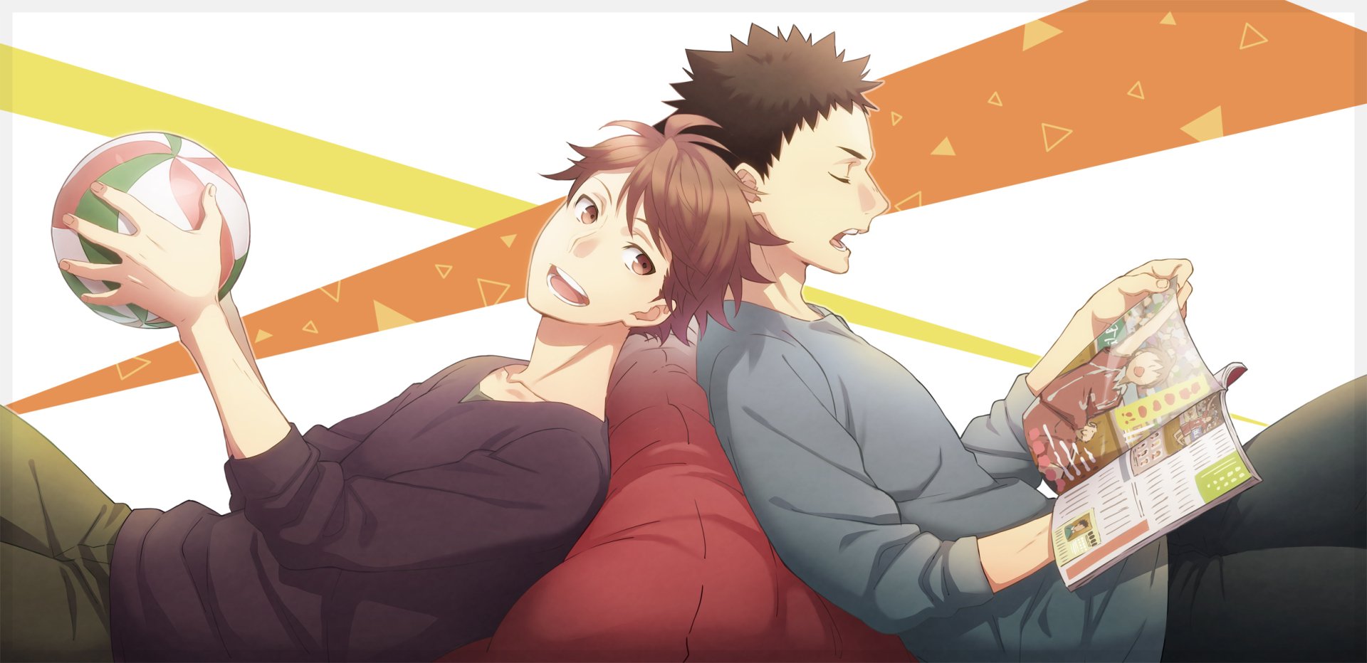 Download Tōru Oikawa Hajime Iwaizumi Anime Haikyū!! HD Wallpaper