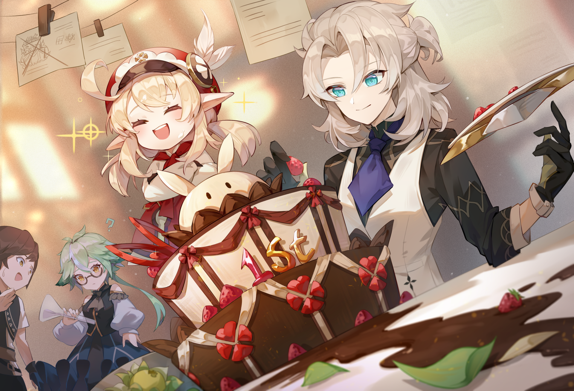 Download Sucrose (Genshin Impact) Klee (Genshin Impact) Albedo (Genshin Impact) Video Game Genshin Impact HD Wallpaper