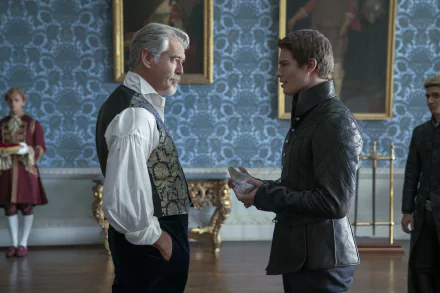 Pierce Brosnan Nicholas Galitzine movie Cinderella (2021) HD Desktop Wallpaper | Background Image