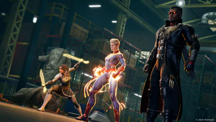 Nico Minoru Carol Danvers Captain Marvel Blade (Marvel Comics) video game Marvel's Midnight Suns HD Desktop Wallpaper | Background Image