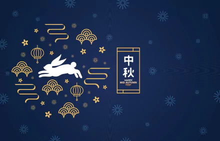 Moon Festival holiday Mid-Autumn Festival HD Desktop Wallpaper | Background Image
