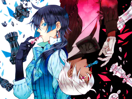 HD PC desktop wallpaper featuring Noé Archiviste from the anime The Case Study of Vanitas, showcasing vibrant colors and dynamic character poses.