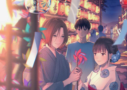 Anime friends HD Desktop Wallpaper | Background Image