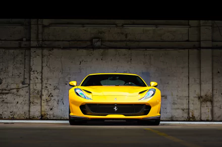 yellow car supercar vehicle Ferrari 812 Superfast HD Desktop Wallpaper | Background Image