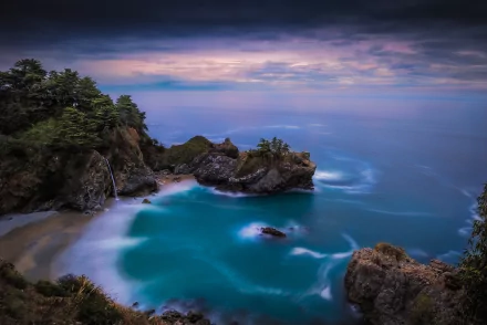 coast Julia Pfeiffer Burns park McWay Falls California nature big sur HD Desktop Wallpaper | Background Image