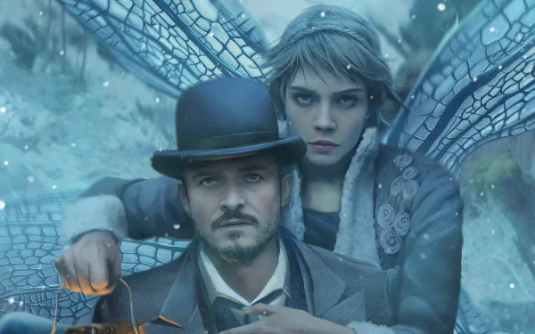 Vignette Stonemoss Rycroft Philostrate Orlando Bloom Cara Delevingne TV Show Carnival Row HD Desktop Wallpaper | Background Image