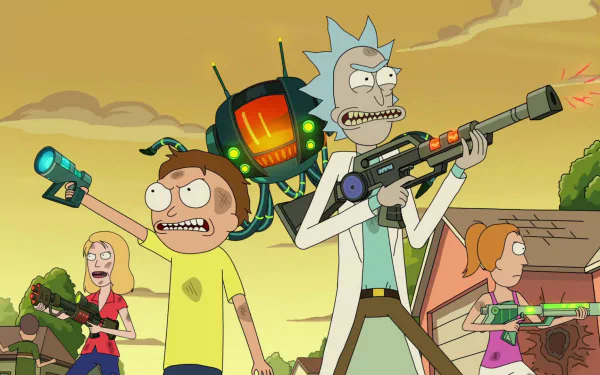 Beth Smith Summer Smith Morty Smith Rick Sanchez TV Show Rick and Morty HD Desktop Wallpaper | Background Image