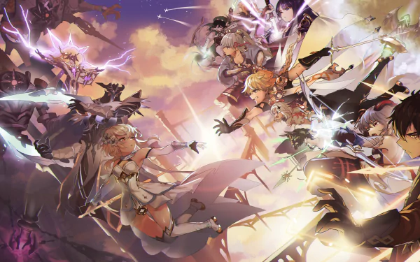Ruin Hunter (Genshin Impact) Ruin Guard (Genshin Impact) Abyss Lector (Genshin Impact) Abyss Herald (Genshin Impact) Jean (Genshin Impact) Venti (Genshin Impact) Baal Raiden Shogun (Genshin Impact) Kamisato Ayaka (Genshin Impact) Paimon (Genshin Impact) Xiao (Genshin Impact) Ganyu (Genshin Impact) Zhongli (Genshin Impact) Aether (Genshin Impact) Lumine (Genshin Impact) video game Genshin Impact HD Desktop Wallpaper | Background Image