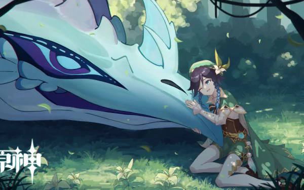 Venti (Genshin Impact) Dvalin (Genshin Impact) video game Genshin Impact HD Desktop Wallpaper | Background Image