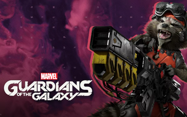 Rocket Raccoon video game Marvel's Guardians of the Galaxy HD Desktop Wallpaper | Background Image