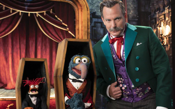 Will Arnett Gonzo (Muppet) Pepé the King Prawn movie Muppets Haunted Mansion HD Desktop Wallpaper | Background Image
