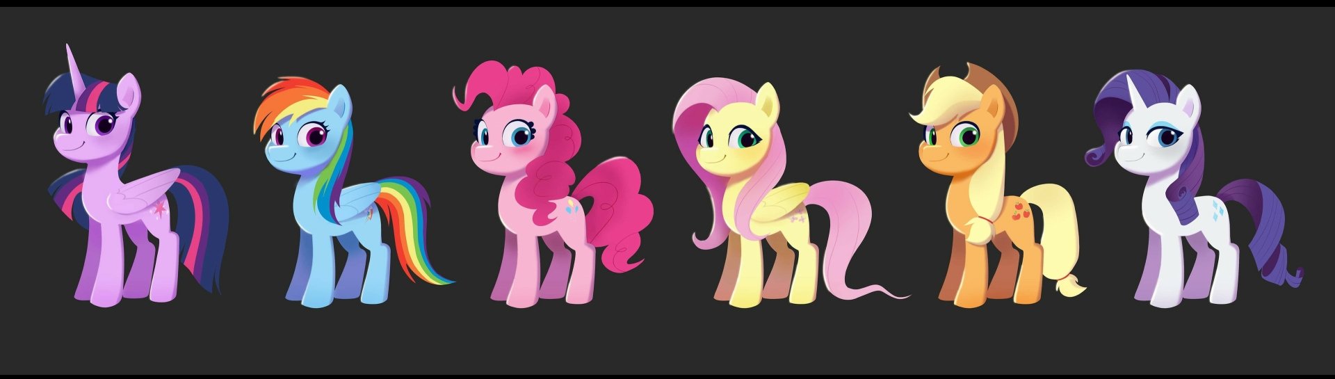 Download Concept Art Rarity (My Little Pony) Applejack (My Little Pony) Fluttershy (My Little Pony) Rainbow Dash Twilight Sparkle Movie My Little Pony: A New Generation HD Wallpaper by Imalou