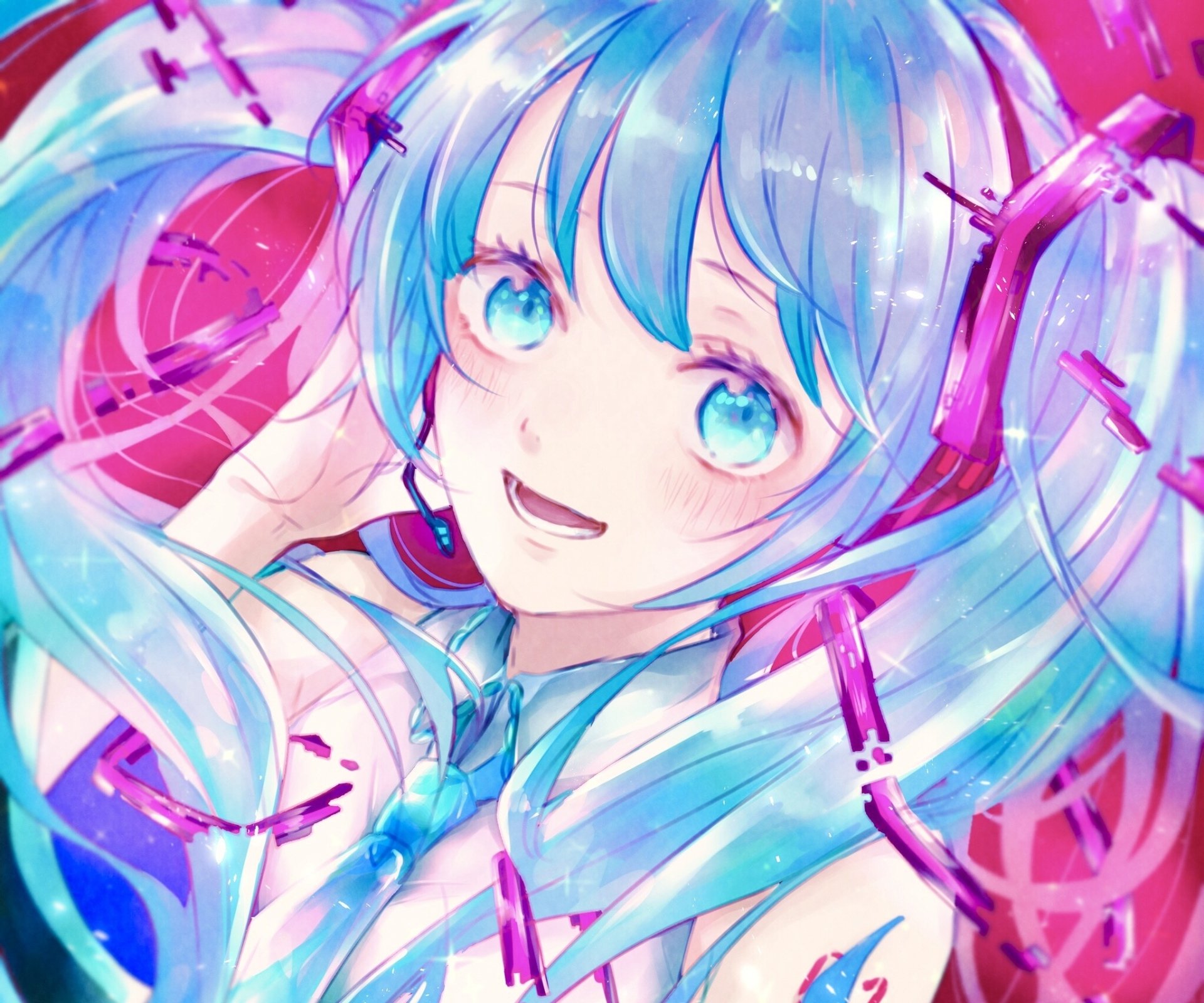 Download Blue Eyes Hatsune Miku Anime Vocaloid HD Wallpaper