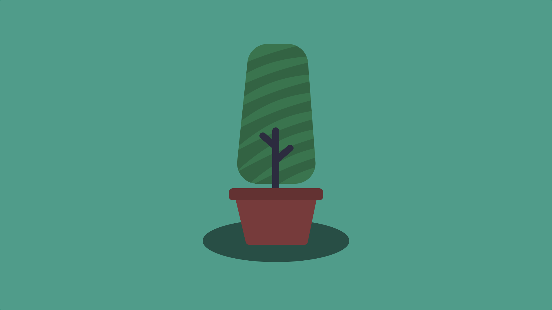 Minimalistic Pot Plant (Landscape) by Senzowa